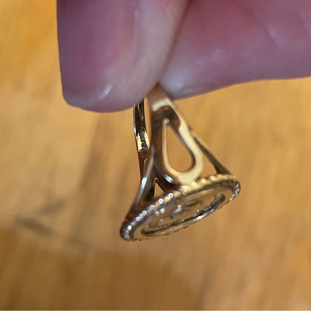 Van Dell Disney 10kt Gold Mickey Mouse USA Coin Ring size 5 Vintage Original Box - Picture 8 of 16